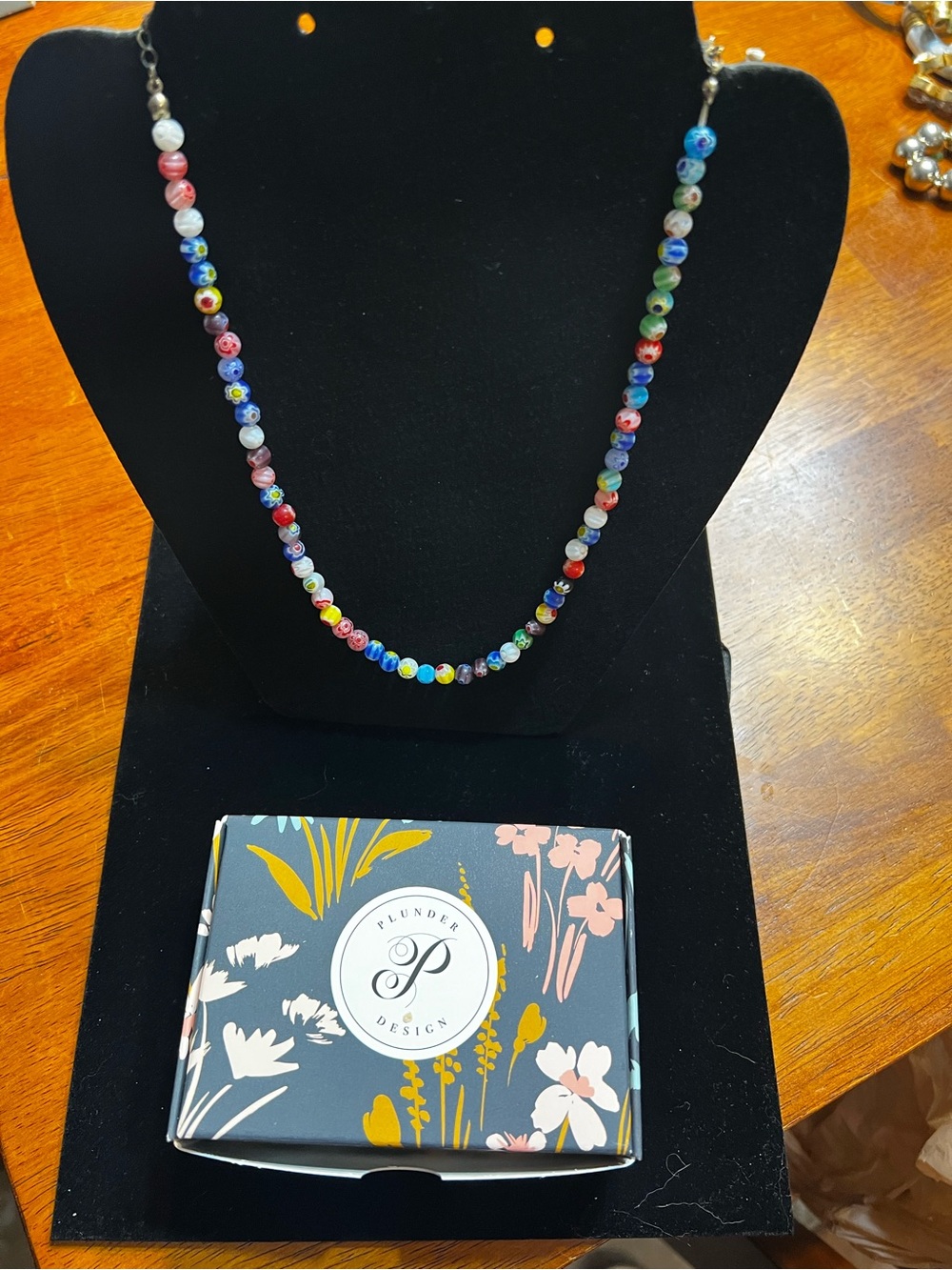 Plunder Multicolor Millefiori Glass Bead Necklace